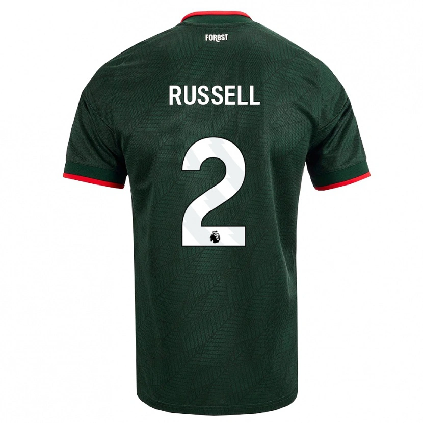 Danxen Women Blaine Russell #2 Dark Green Red Away Jersey 2026/27 T-Shirt