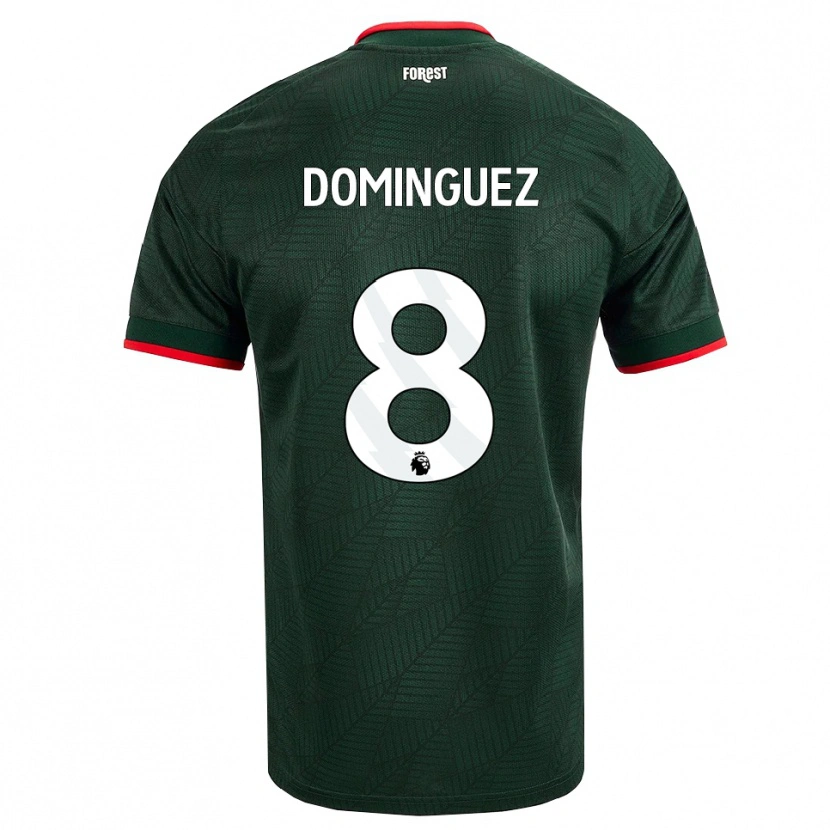 Danxen Women Nicolás Domínguez #8 Dark Green Red Away Jersey 2026/27 T-Shirt