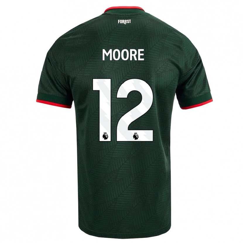 Danxen Women Daniel Moore #12 Dark Green Red Away Jersey 2026/27 T-Shirt