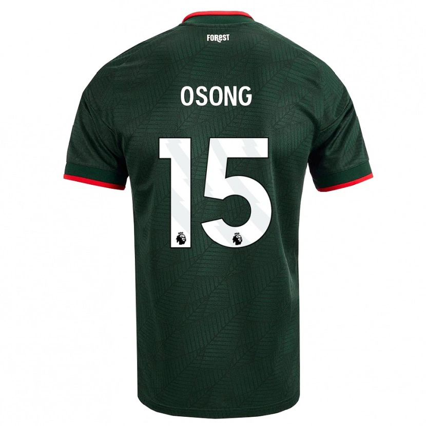 Danxen Women Detlef Esapa Osong #15 Dark Green Red Away Jersey 2026/27 T-Shirt
