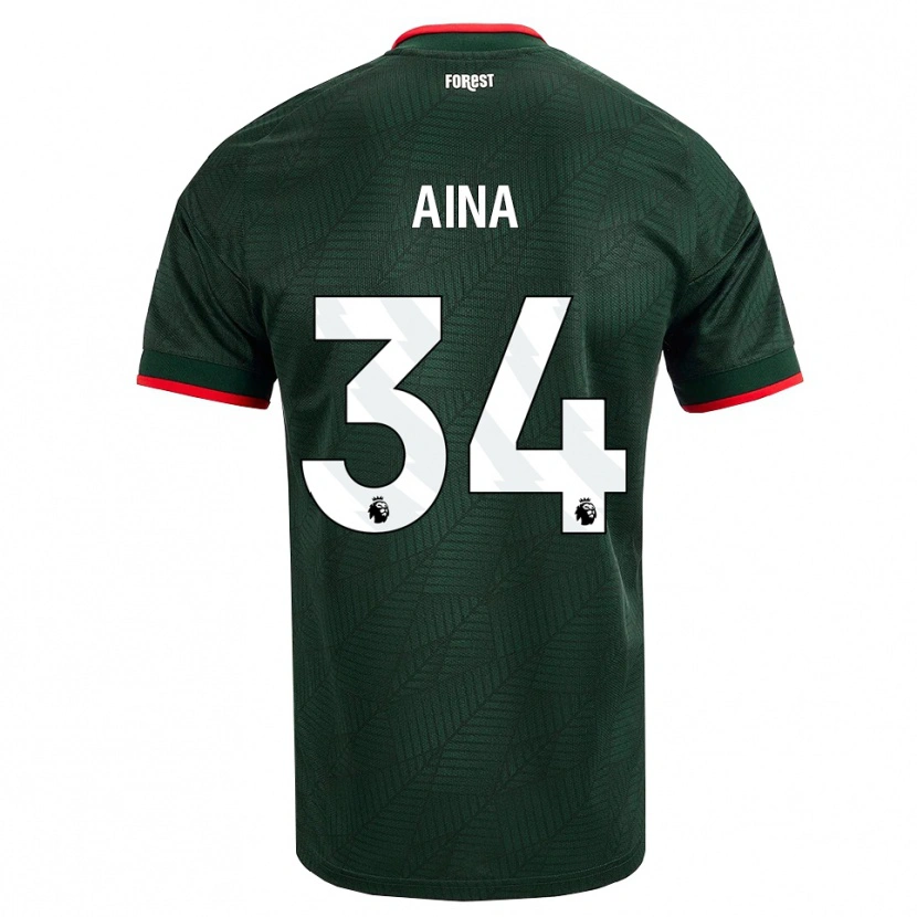 Danxen Women Ola Aina #34 Dark Green Red Away Jersey 2026/27 T-Shirt