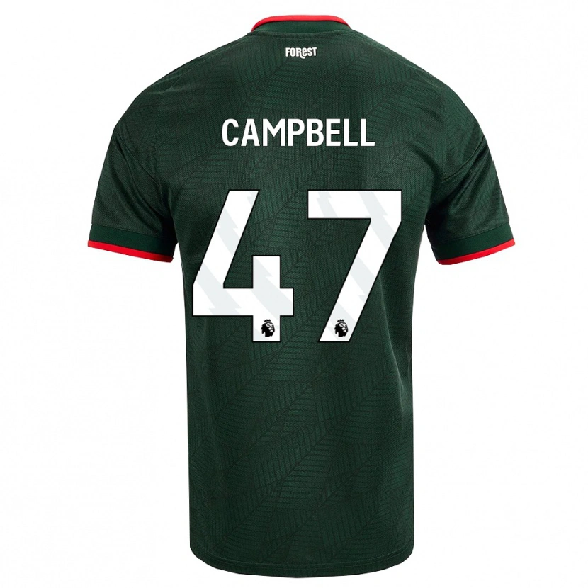 Danxen Women Luke Campbell #47 Dark Green Red Away Jersey 2026/27 T-Shirt