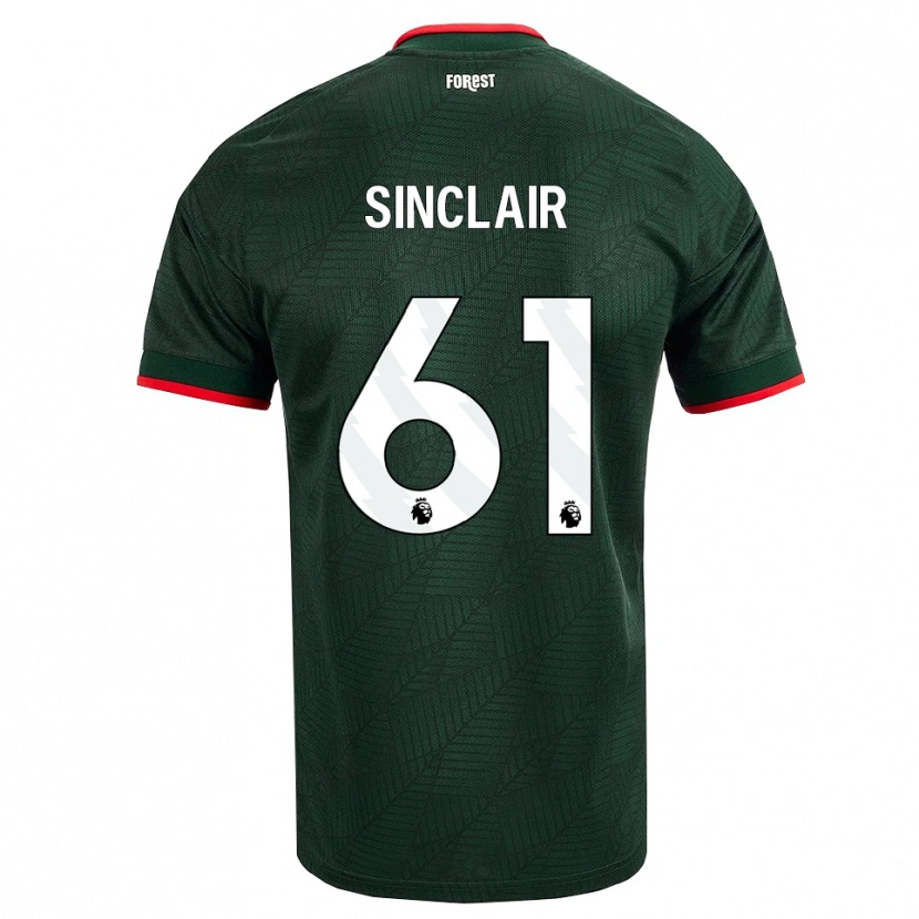 Danxen Women Jimmy Sinclair #61 Dark Green Red Away Jersey 2026/27 T-Shirt