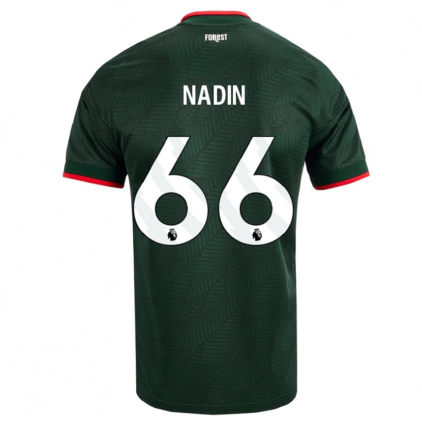 Danxen Women Jack Nadin #66 Dark Green Red Away Jersey 2026/27 T-Shirt