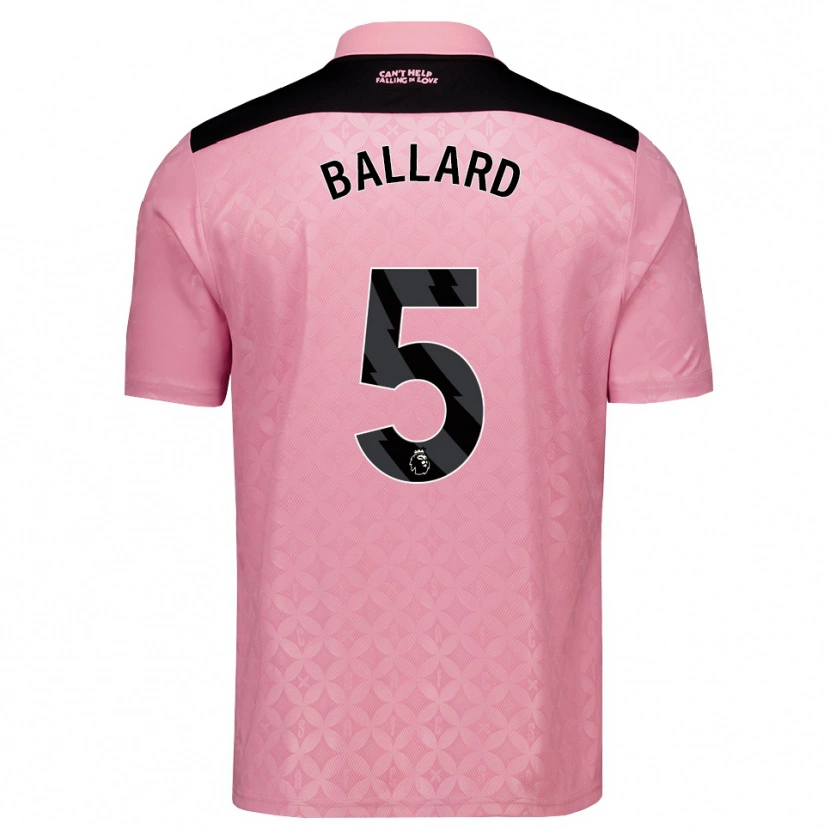 Danxen Women Dan Ballard #5 Light Pink Black Away Jersey 2026/27 T-Shirt
