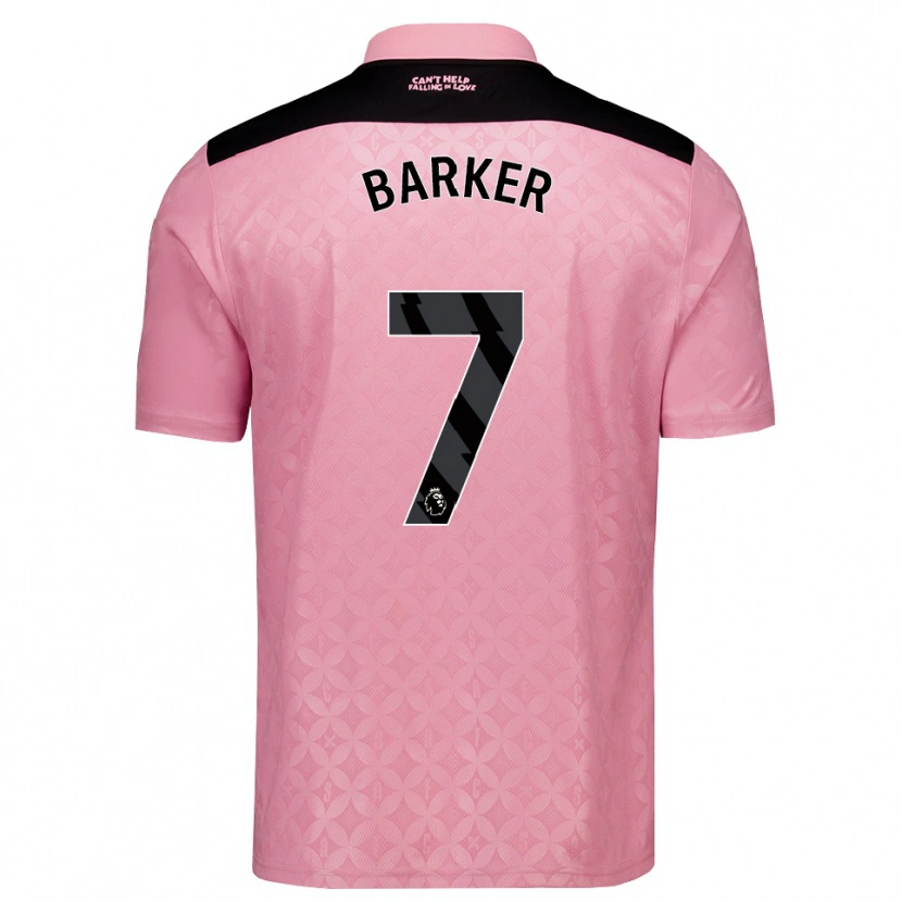 Danxen Women James Barker #7 Light Pink Black Away Jersey 2026/27 T-Shirt