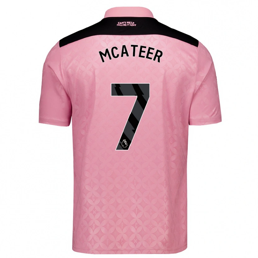 Danxen Women Mary Mcateer #7 Light Pink Black Away Jersey 2026/27 T-Shirt
