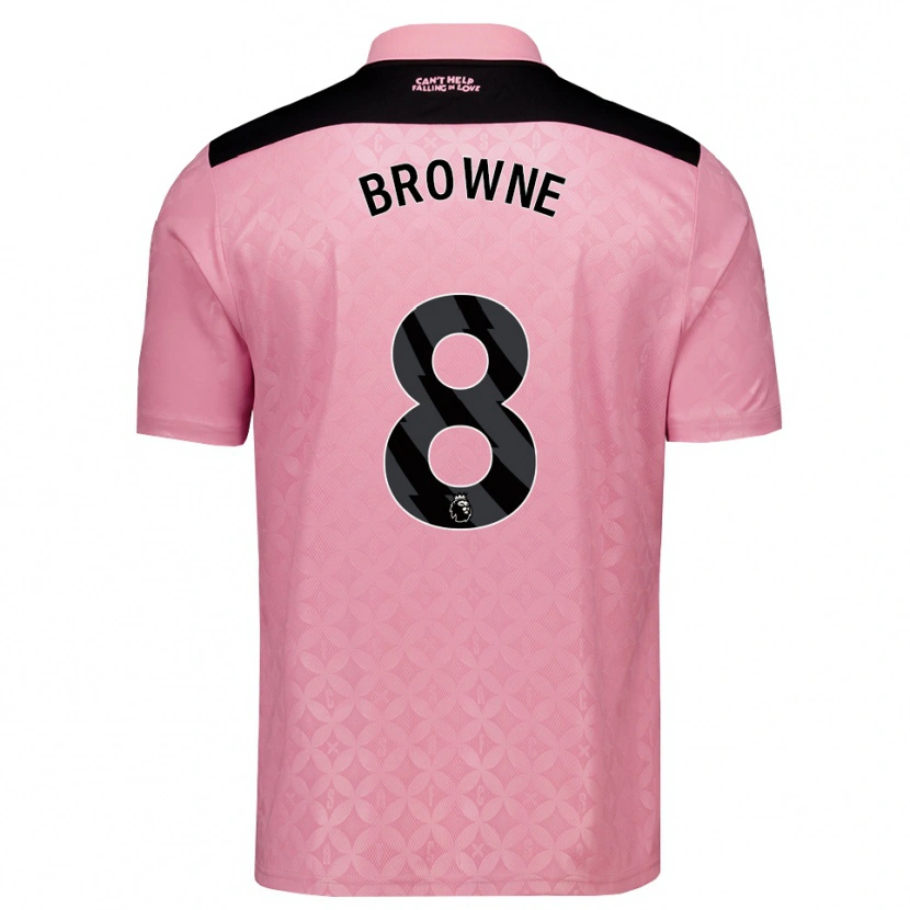 Danxen Women Alan Browne #8 Light Pink Black Away Jersey 2026/27 T-Shirt