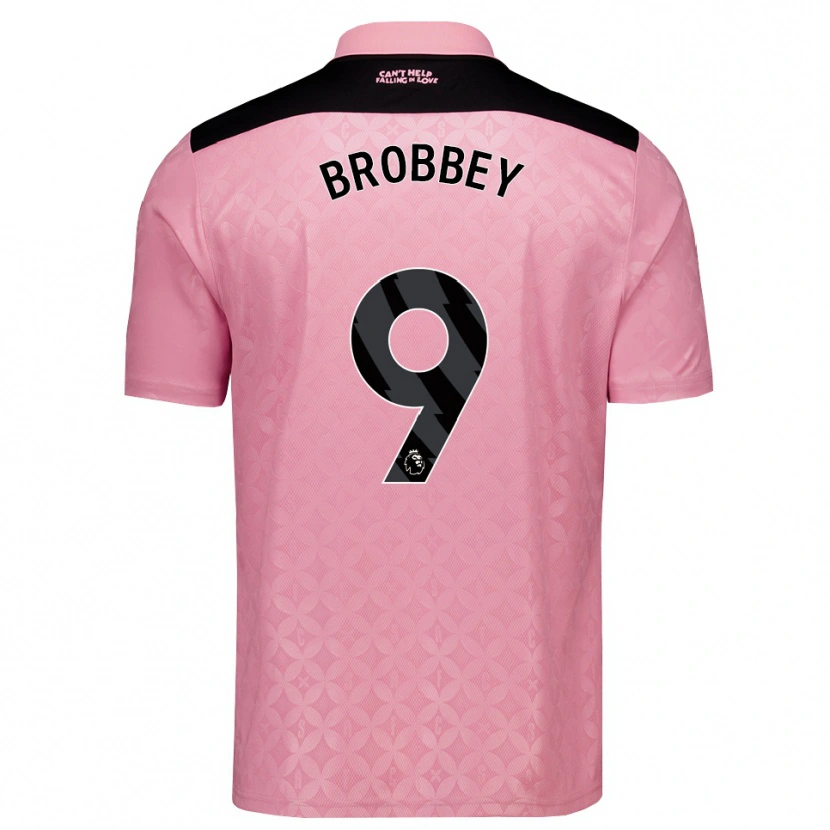 Danxen Women Brian Brobbey #9 Light Pink Black Away Jersey 2026/27 T-Shirt