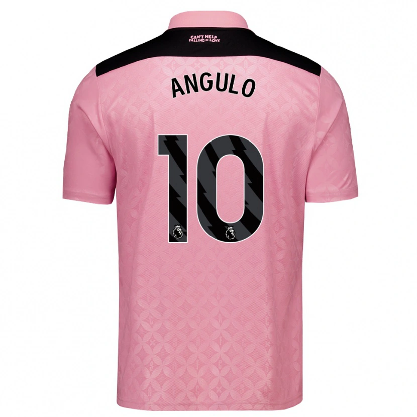 Danxen Women Nilson Angulo #10 Light Pink Black Away Jersey 2026/27 T-Shirt