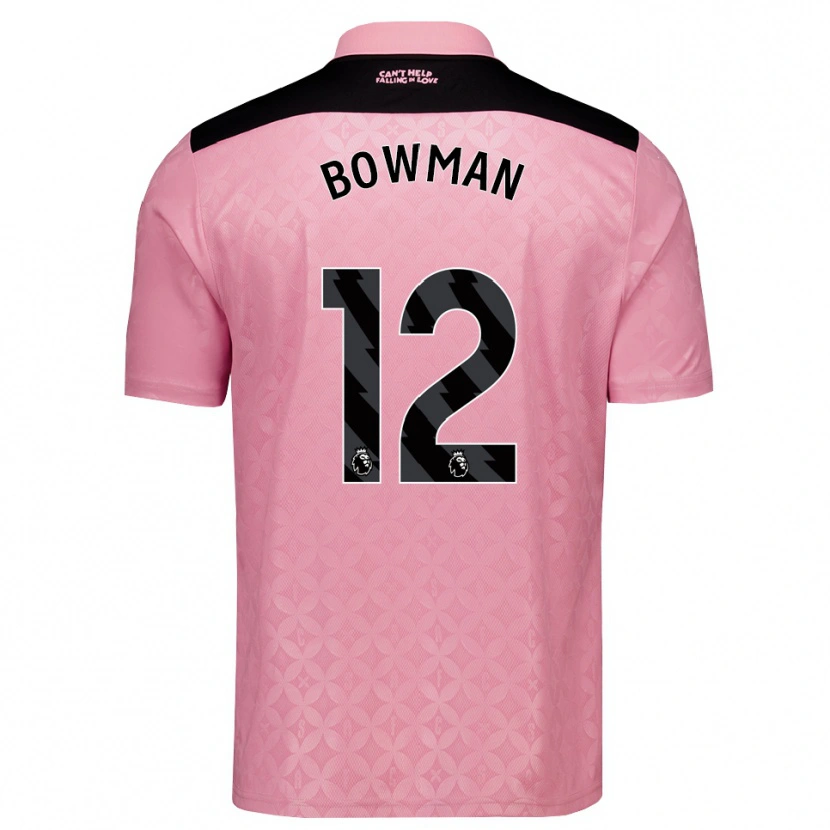 Danxen Women Arron Bowman #12 Light Pink Black Away Jersey 2026/27 T-Shirt