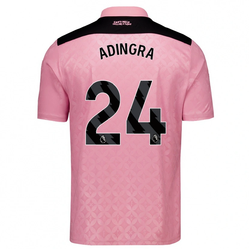 Danxen Women Simon Adingra #24 Light Pink Black Away Jersey 2026/27 T-Shirt