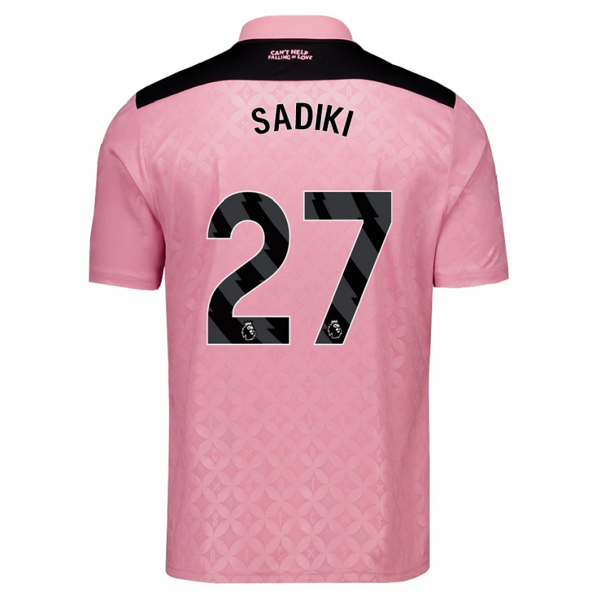 Danxen Women Noah Sadiki #27 Light Pink Black Away Jersey 2026/27 T-Shirt