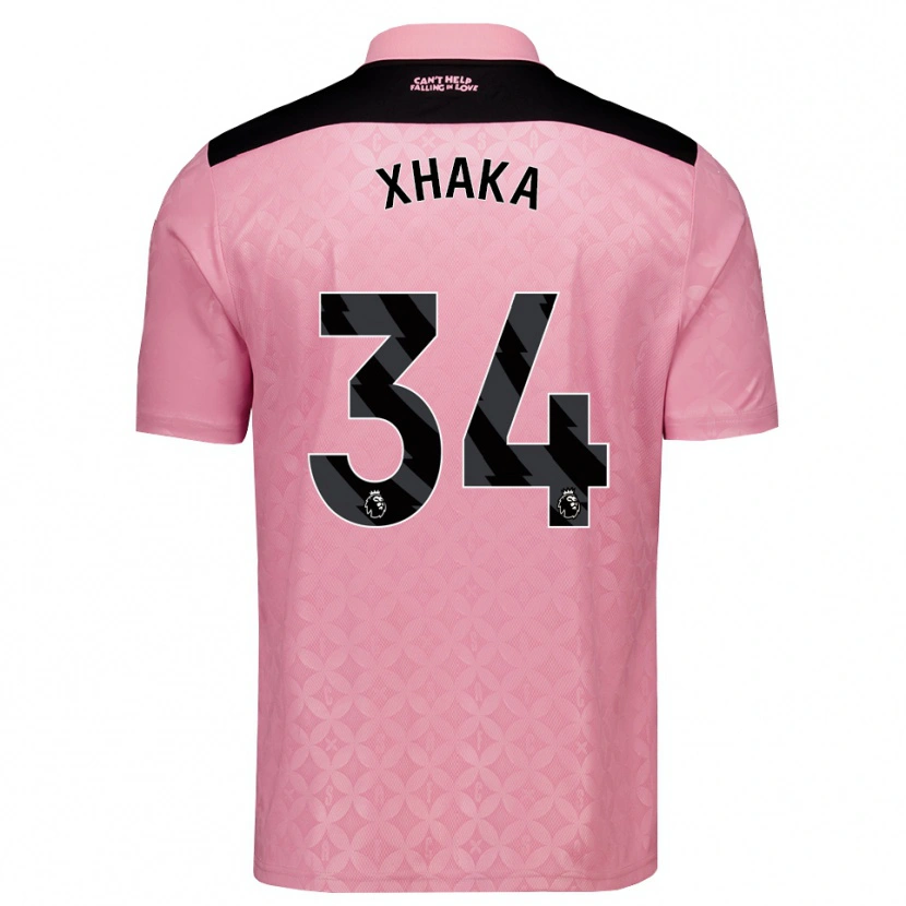 Danxen Women Granit Xhaka #34 Light Pink Black Away Jersey 2026/27 T-Shirt