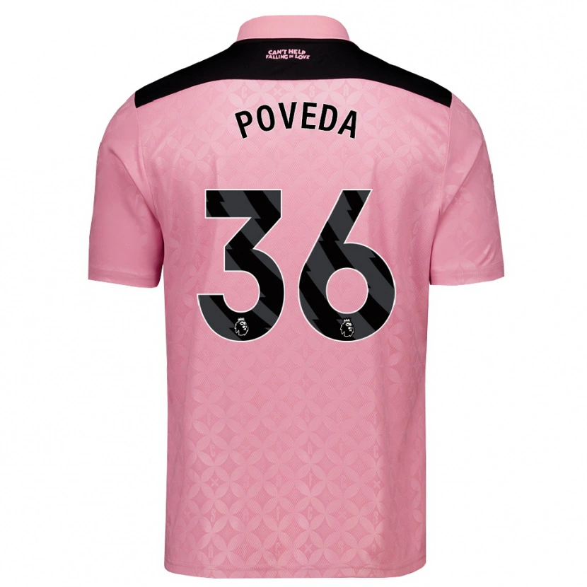 Danxen Women Ian Poveda #36 Light Pink Black Away Jersey 2026/27 T-Shirt