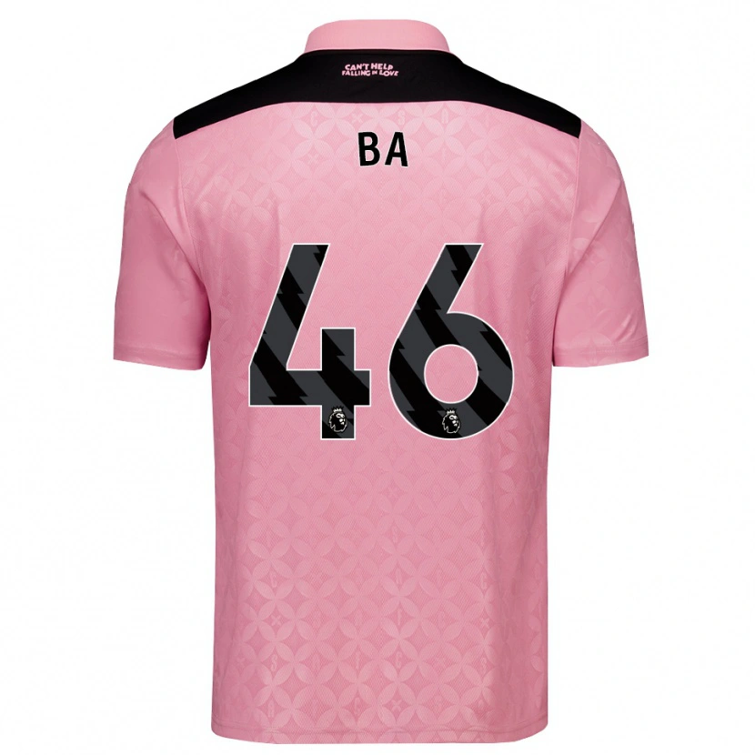 Danxen Women Abdoullah Ba #46 Light Pink Black Away Jersey 2026/27 T-Shirt