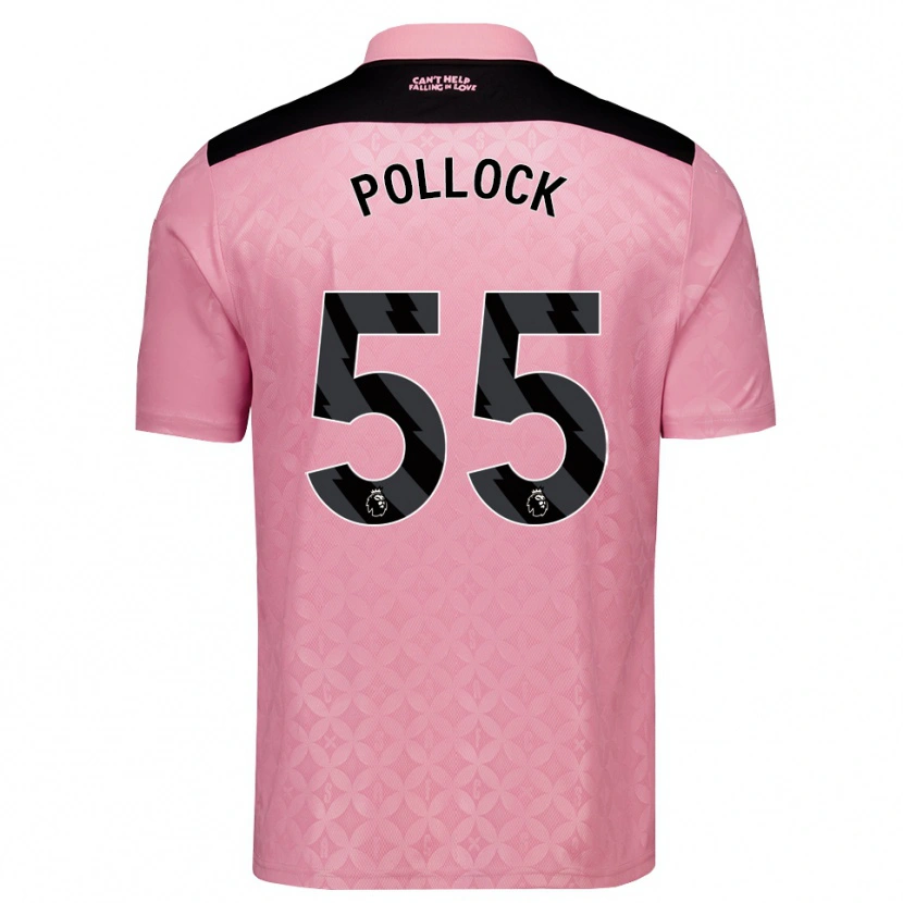 Danxen Women Alfie Pollock #55 Light Pink Black Away Jersey 2026/27 T-Shirt