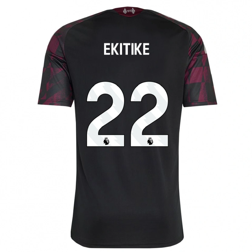 Danxen Women Hugo Ekitiké #22 Black White Purple Third Jersey 2026/27 T-Shirt