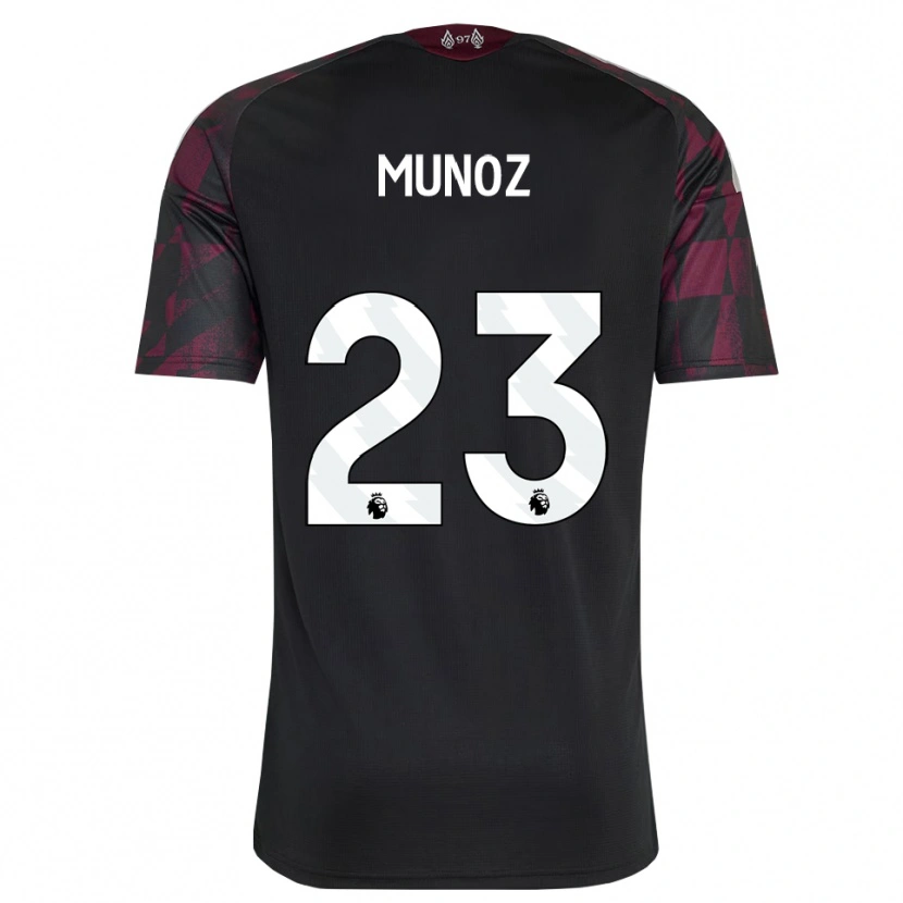 Danxen Women Víctor Muñoz #23 Black White Purple Third Jersey 2026/27 T-Shirt