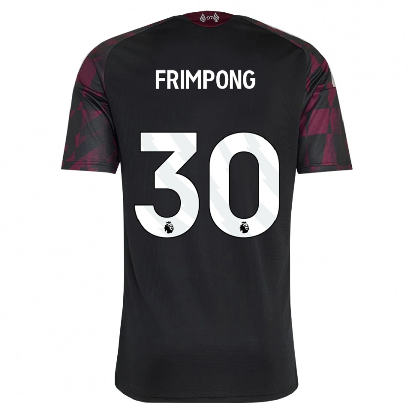 Danxen Women Jeremie Frimpong #30 Black White Purple Third Jersey 2026/27 T-Shirt