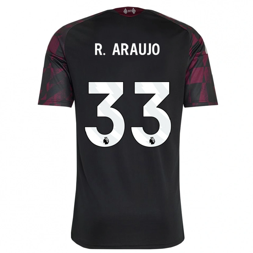 Danxen Women Ronald Araujo #33 Black White Purple Third Jersey 2026/27 T-Shirt