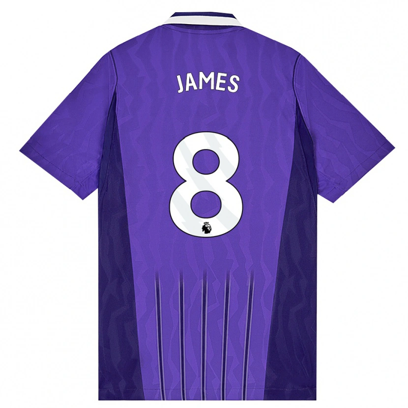 Danxen Women Angharad James #8 Purple White Third Jersey 2026/27 T-Shirt