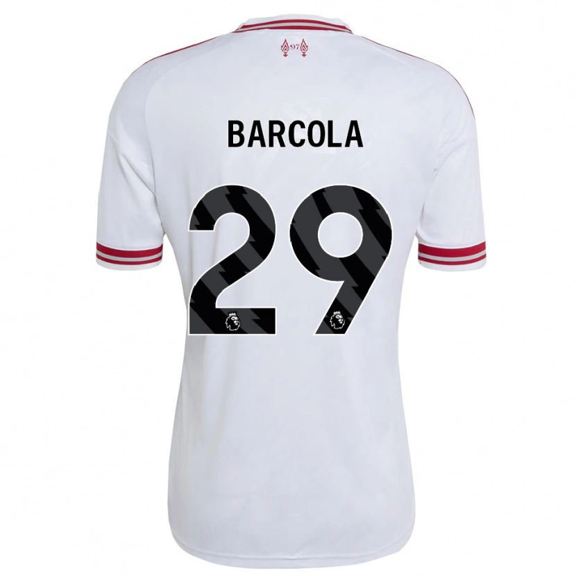 Danxen Women Bradley Barcola #29 Red White Away Jersey 2026/27 T-Shirt