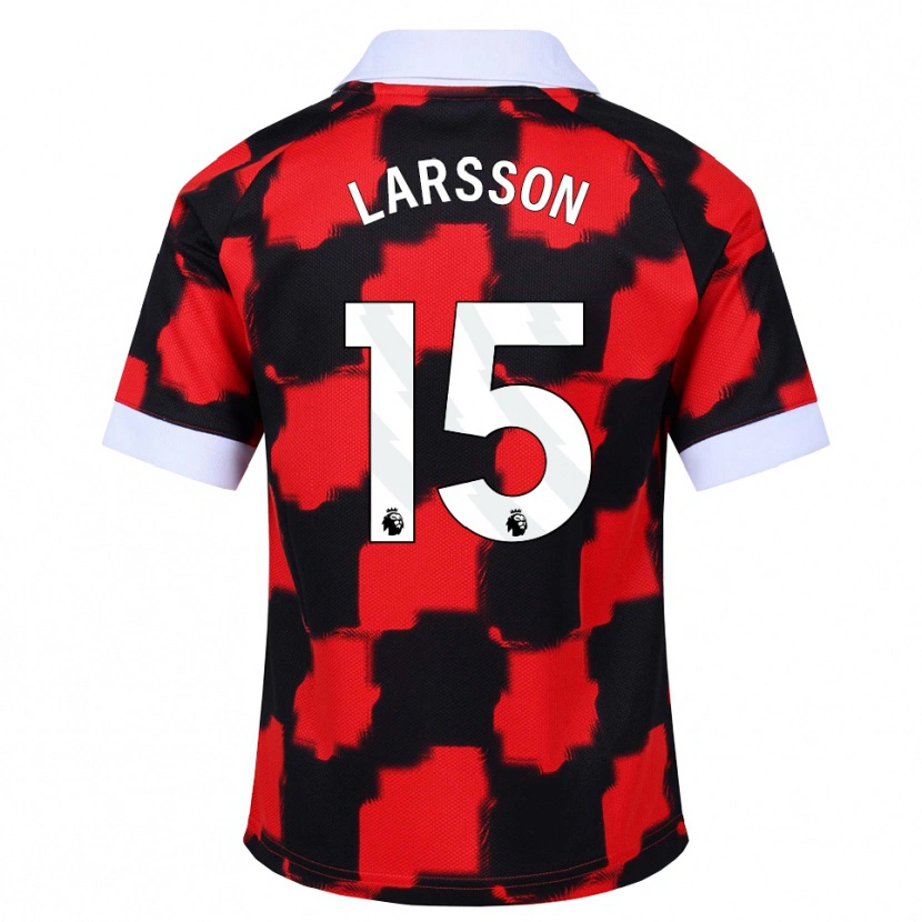 Danxen Women Hugo Larsson #15 Red White Black Away Jersey 2026/27 T-Shirt