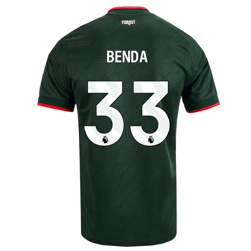 Danxen Women Steven Benda #33 Dark Green Red Away Jersey 2026/27 T-Shirt