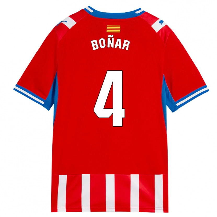 Danxen Kid Javier Boñar #4 Red White Sky Blue Home Jersey 2026/27 T-Shirt
