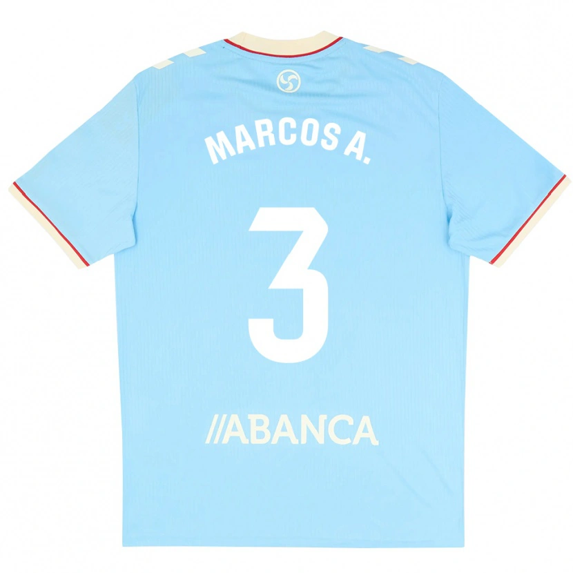 Danxen Kid Marcos Alonso #3 Sky Blue White Red Home Jersey 2026/27 T-Shirt