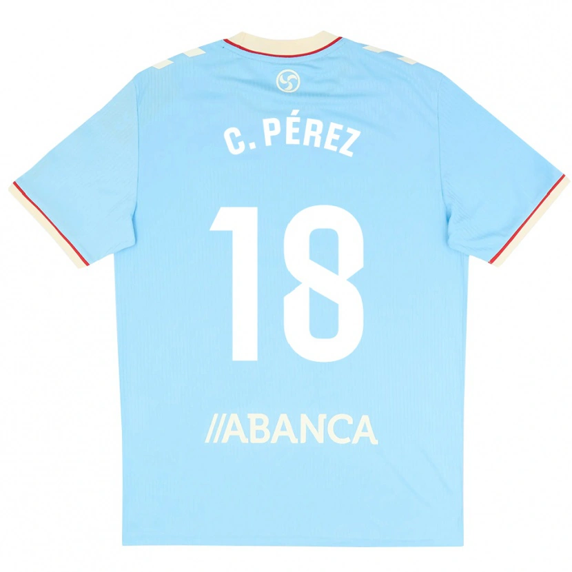 Danxen Kid Carles Pérez #18 Sky Blue White Red Home Jersey 2026/27 T-Shirt