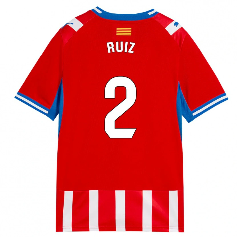 Danxen Kid Ferran Ruiz #2 Red White Sky Blue Home Jersey 2026/27 T-Shirt