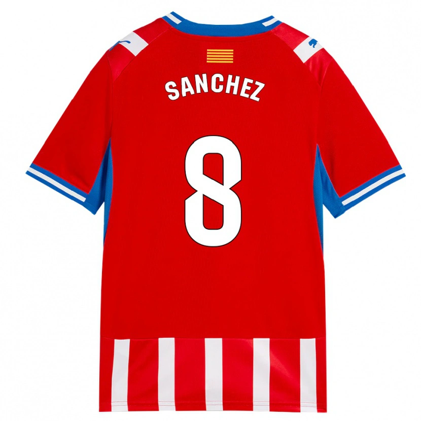 Danxen Kid Miguel Ángel Sánchez #8 Red White Sky Blue Home Jersey 2026/27 T-Shirt