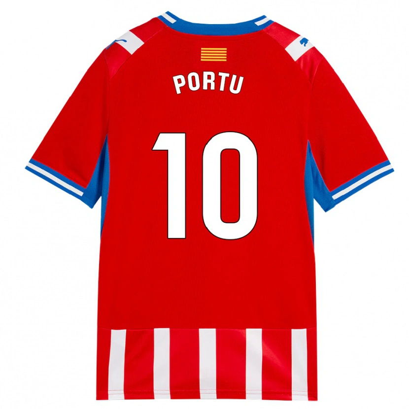 Danxen Kid Cristian Portugués Manzanera #10 Red White Sky Blue Home Jersey 2026/27 T-Shirt