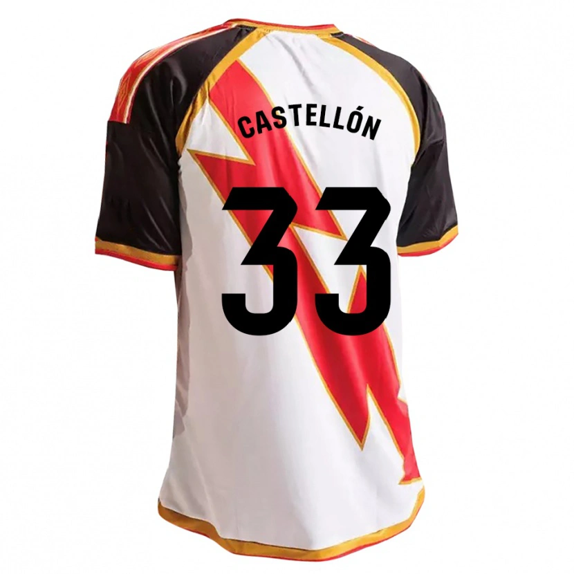 Danxen Kid Sergio Castellón #33 Black Red White Gold Home Jersey 2026/27 T-Shirt