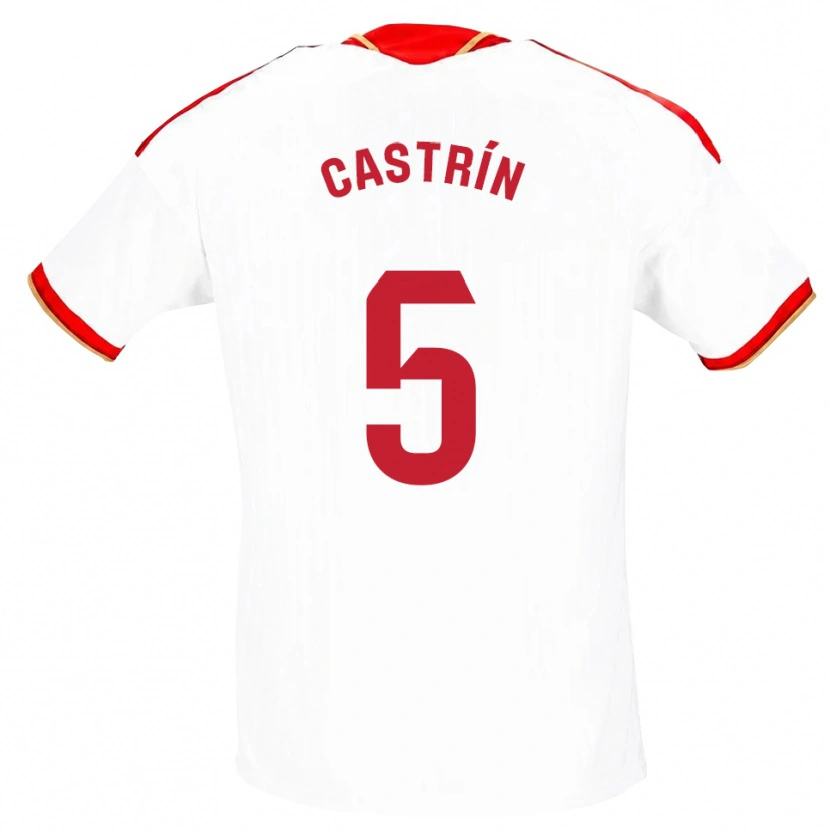 Danxen Kid Andrés Castrín #5 White Red Home Jersey 2026/27 T-Shirt