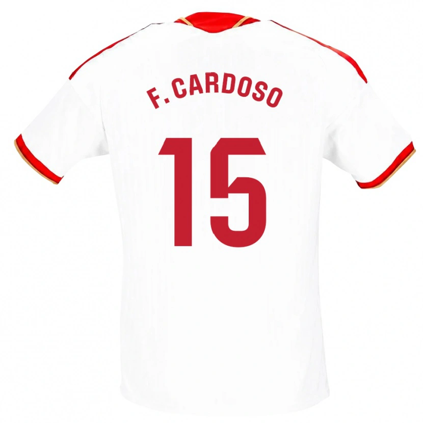 Danxen Kid Fábio Cardoso #15 White Red Home Jersey 2026/27 T-Shirt