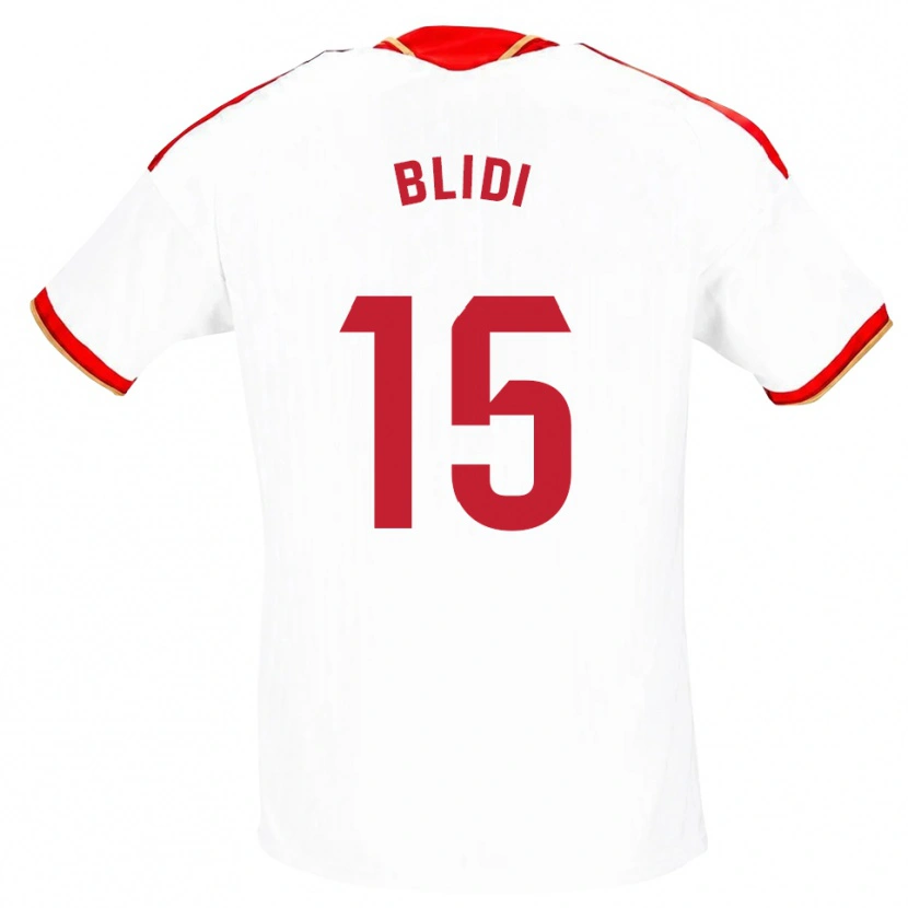 Danxen Kid Naim Blidi #15 White Red Home Jersey 2026/27 T-Shirt
