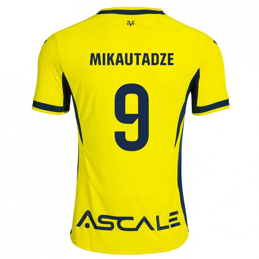 Danxen Kid Georges Mikautadze #9 Yellow Black Red Home Jersey 2026/27 T-Shirt