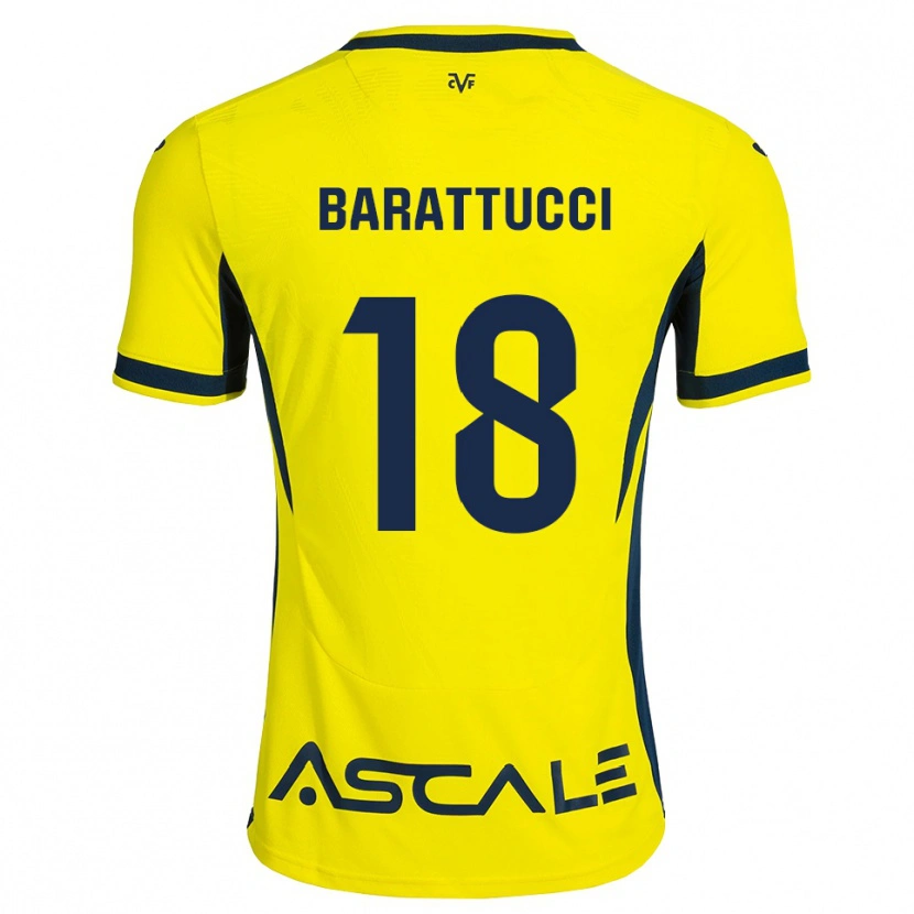 Danxen Kid Nico Barattucci #18 Yellow Black Red Home Jersey 2026/27 T-Shirt