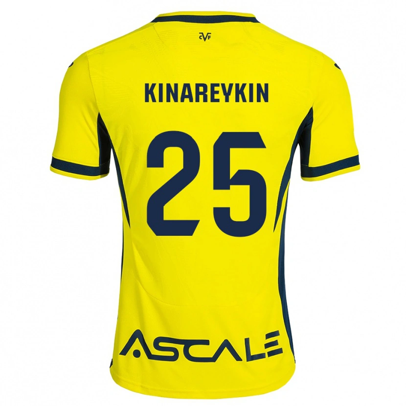 Danxen Kid Yakiv Kinareykin #25 Yellow Black Red Home Jersey 2026/27 T-Shirt