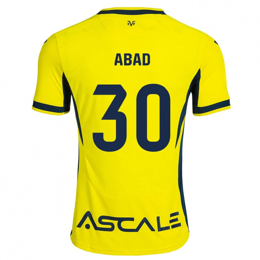 Danxen Kid Iker Abad #30 Yellow Black Red Home Jersey 2026/27 T-Shirt