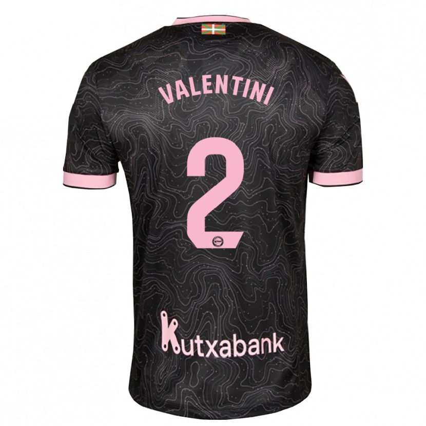 Danxen Kid Nicolás Valentini #2 Black Pink Away Jersey 2026/27 T-Shirt