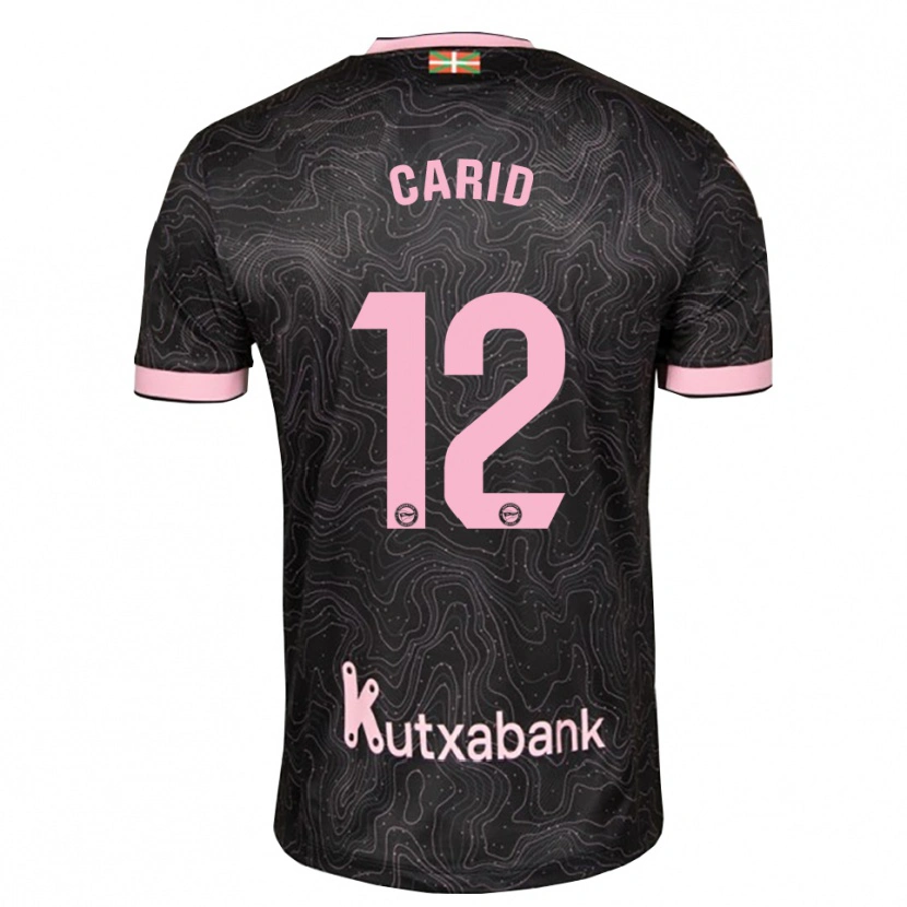 Danxen Kid Andrea Carid #12 Black Pink Away Jersey 2026/27 T-Shirt