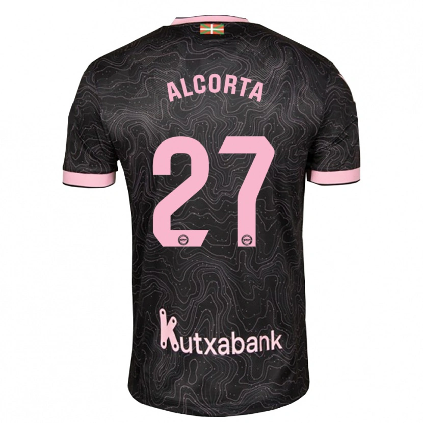 Danxen Kid Alaitz Alcorta #27 Black Pink Away Jersey 2026/27 T-Shirt