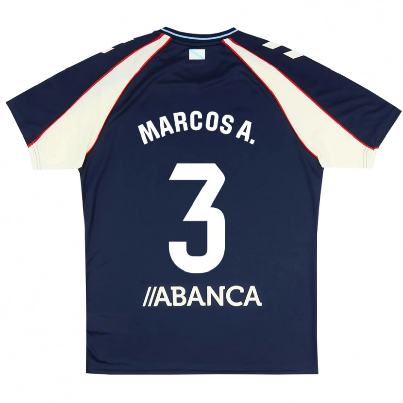 Danxen Kid Marcos Alonso #3 Royal Blue Red White Away Jersey 2026/27 T-Shirt