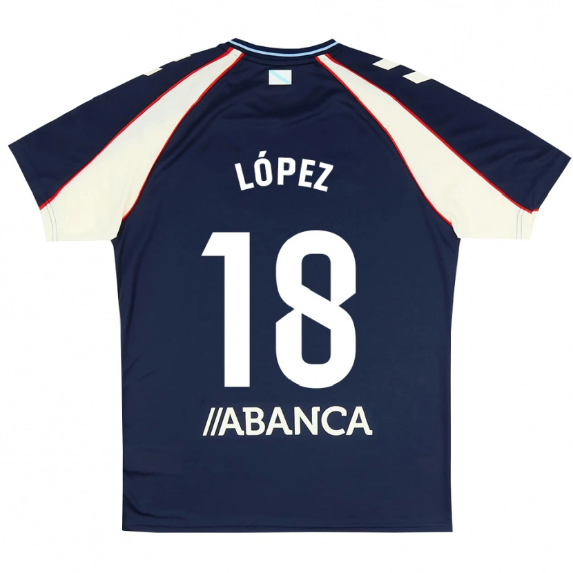 Danxen Kid Diego López #18 Royal Blue Red White Away Jersey 2026/27 T-Shirt