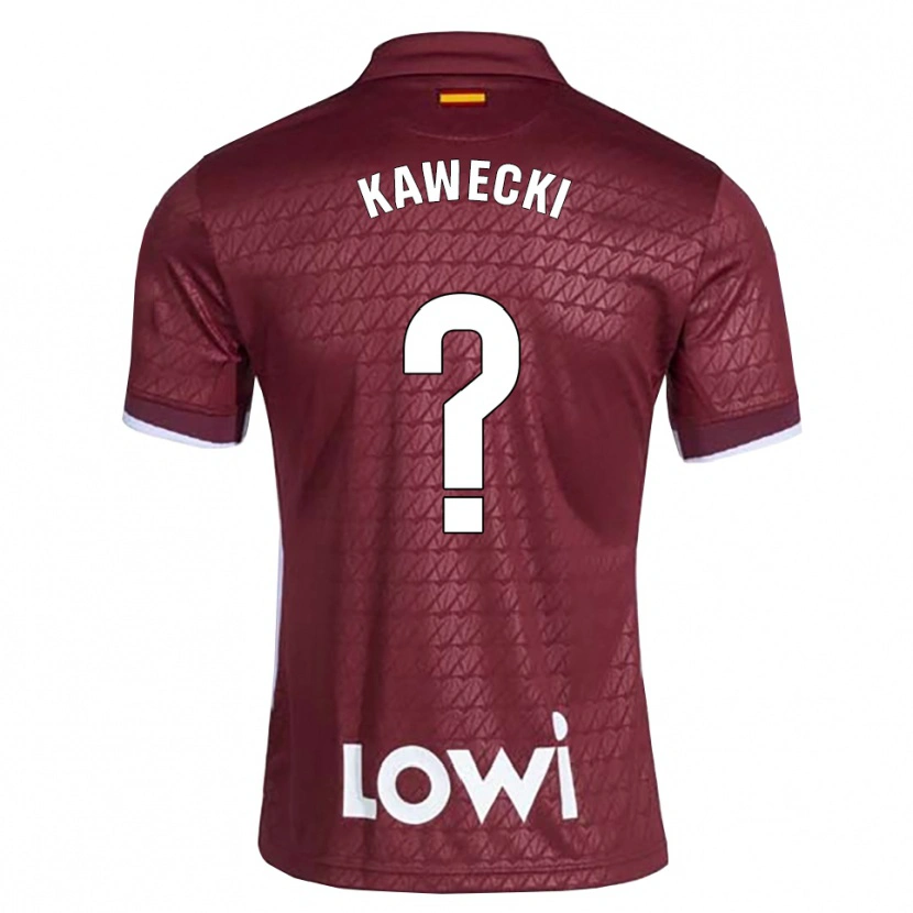 Danxen Kid Luis Kawecki #0 Dark Red White Away Jersey 2026/27 T-Shirt