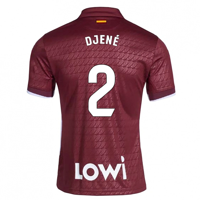 Danxen Kid Dakonam Djené #2 Dark Red White Away Jersey 2026/27 T-Shirt
